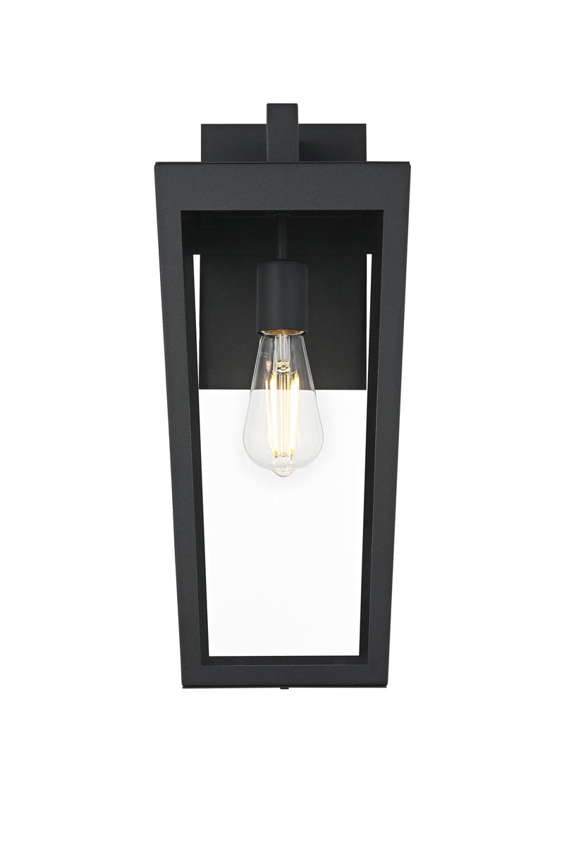 William 8" Outdoor Wall Lantern in Black