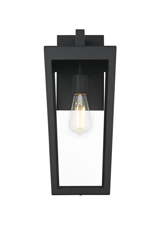 William 8" Outdoor Wall Lantern in Black