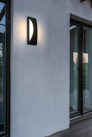 Zayn Small LED Outdoor Wall Sconce in Black