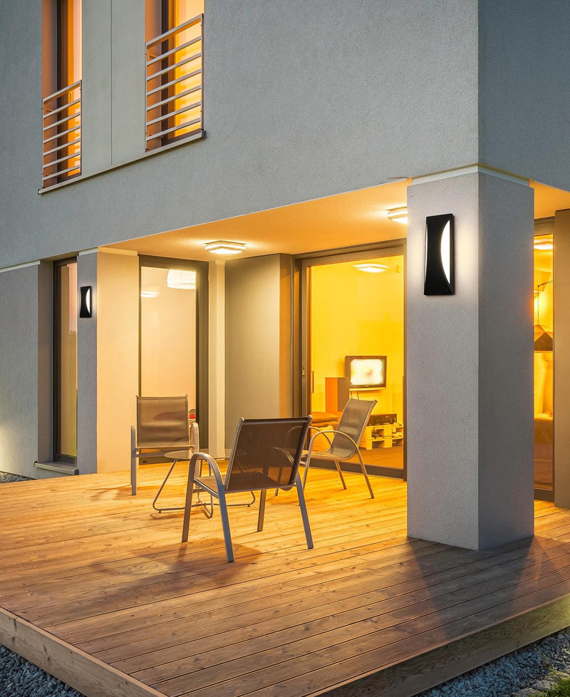 Zayn Large LED Outdoor Wall Sconce in Black