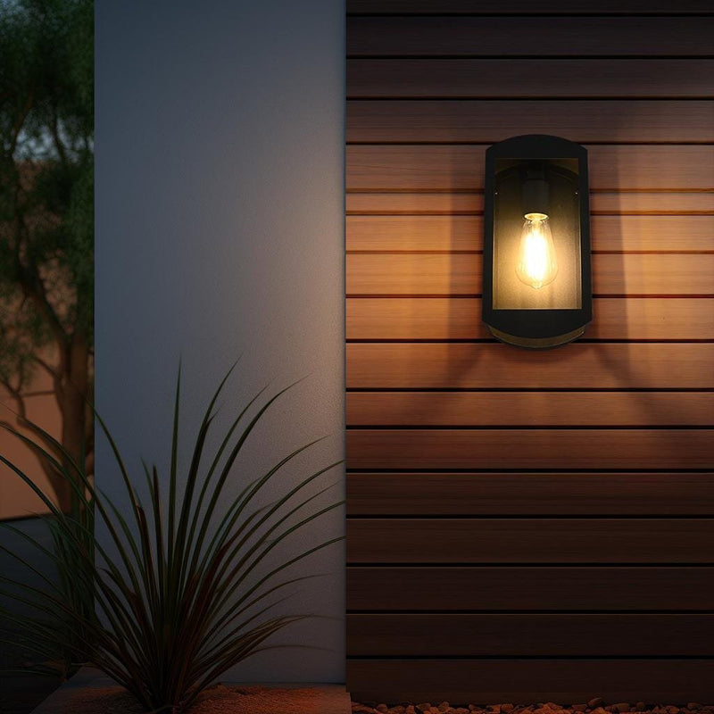 Miles 12" Outdoor Wall Sconce in Black