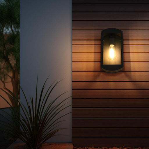 Miles 12" Outdoor Wall Sconce in Black