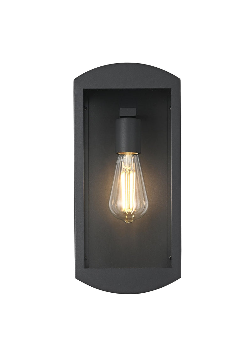 Miles 14" Outdoor Wall Sconce in Black