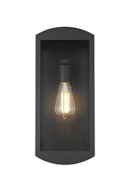Miles 16" Outdoor Wall Sconce in Black