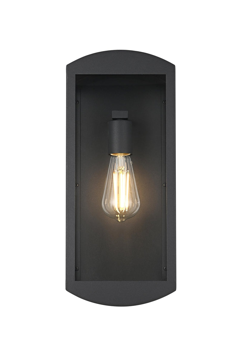 Miles 16" Outdoor Wall Sconce in Black