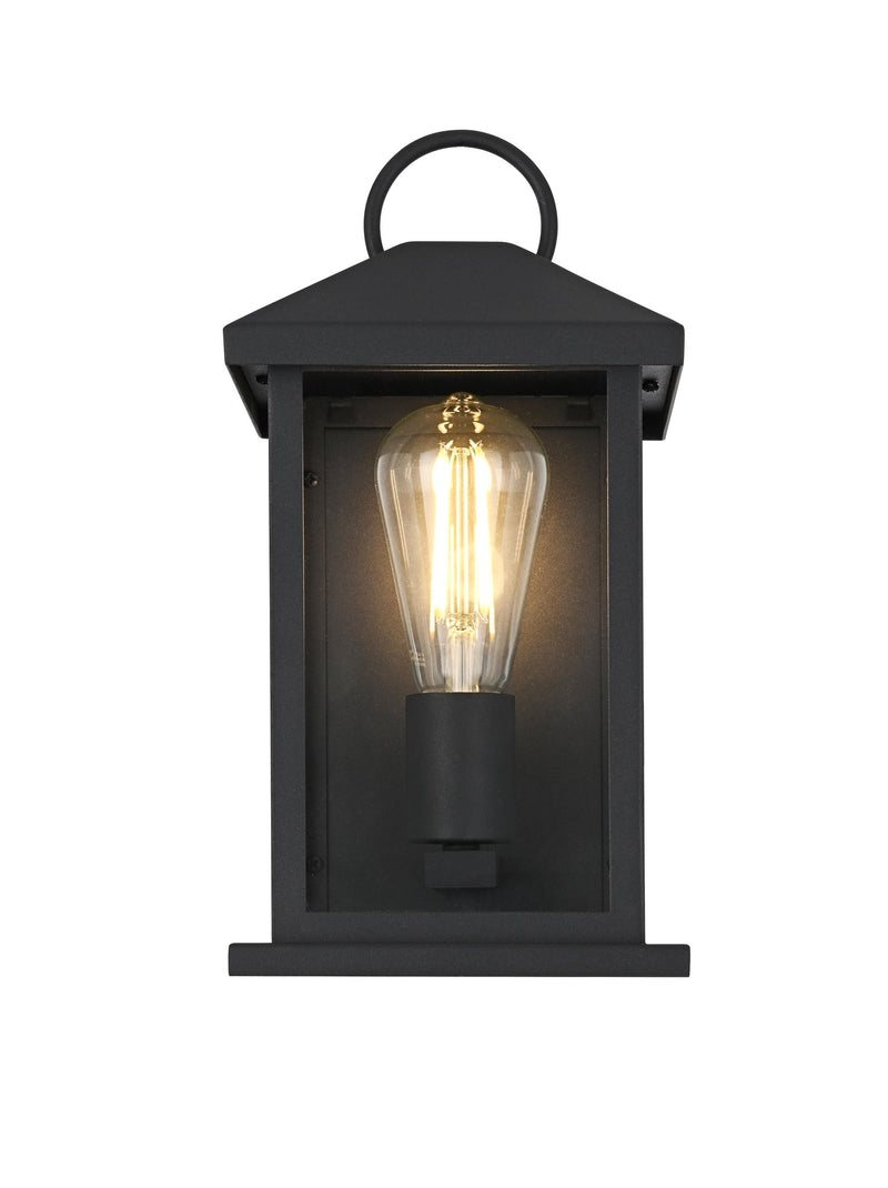Neil 12" Outdoor Wall Lantern in Black