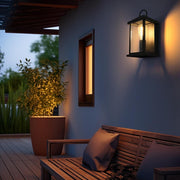 Neil 12" Outdoor Wall Lantern in Black