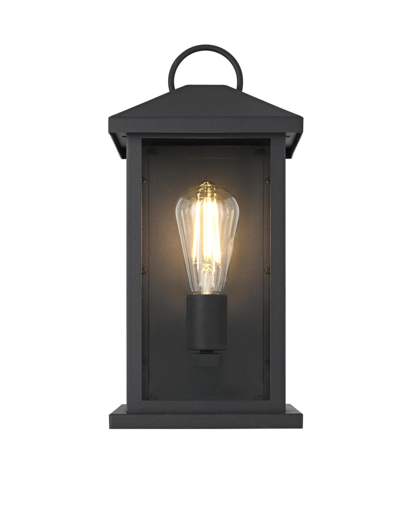Neil 15" Outdoor Wall Lantern in Black