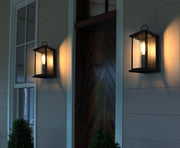 Neil 15" Outdoor Wall Lantern in Black