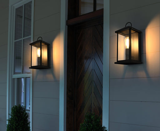 Neil 15" Outdoor Wall Lantern in Black