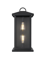 Neil 2-Light Outdoor Wall Lantern in Black