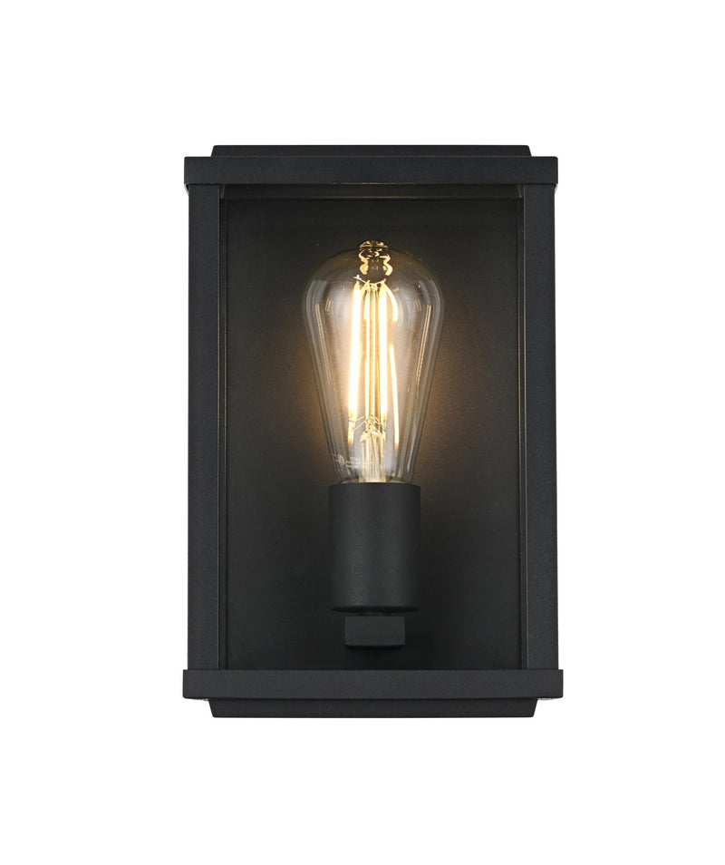 Santos Outdoor Wall Lantern in Black