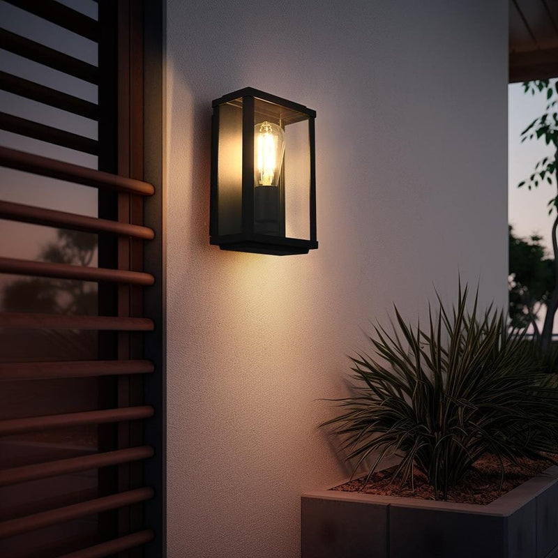 Santos Outdoor Wall Lantern in Black