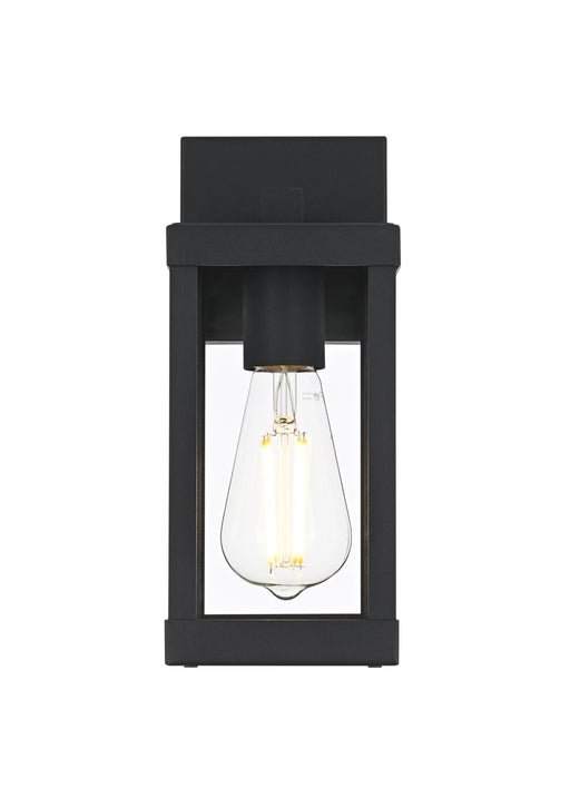 Peter 11" Outdoor Wall Lantern in Black