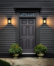Peter 11" Outdoor Wall Lantern in Black
