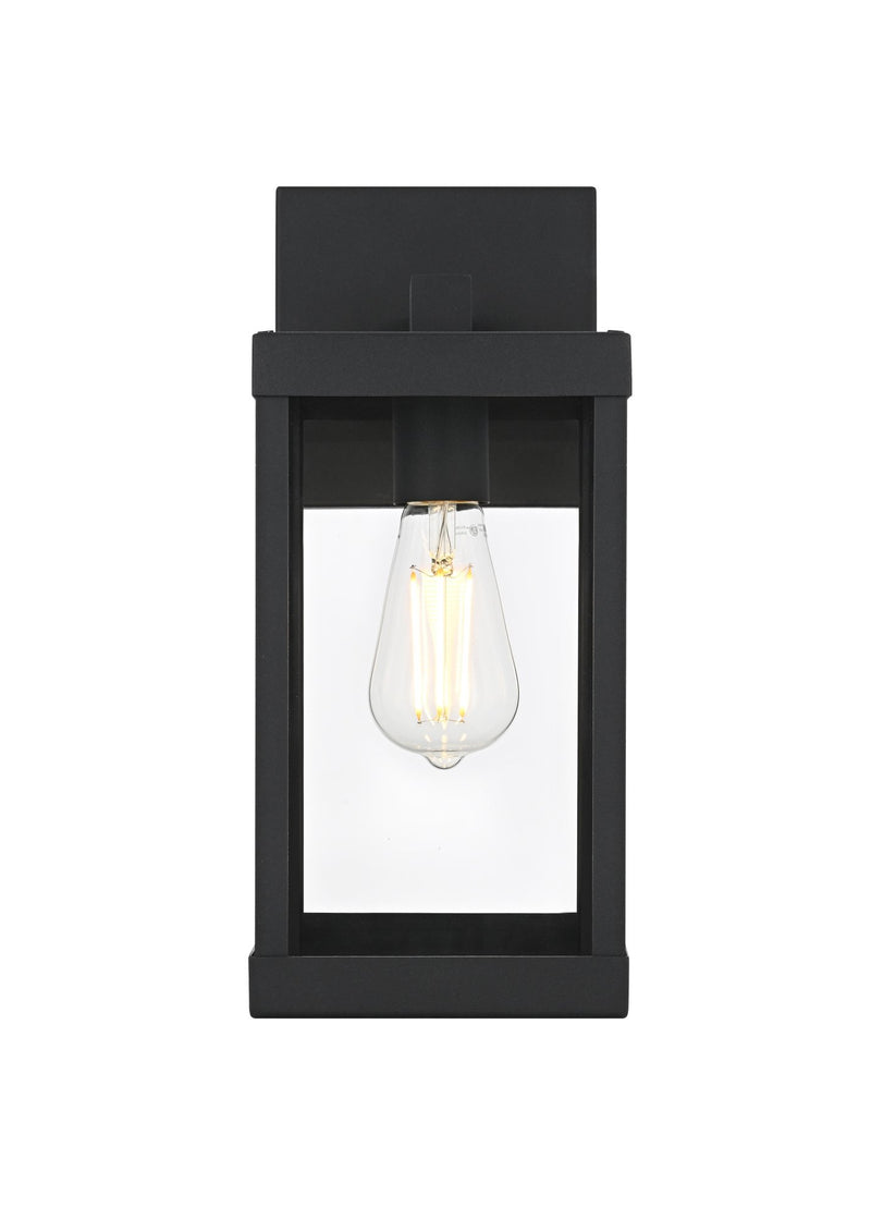 Peter 14" Outdoor Wall Lantern in Black
