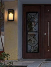 Peter 18" Outdoor Wall Lantern in Black