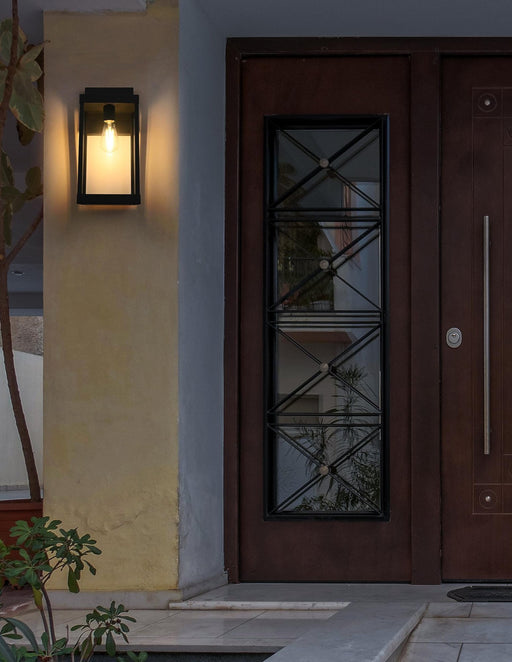 Peter 18" Outdoor Wall Lantern in Black