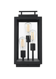 Valentin Small 3-Light Outdoor Post Light in Black