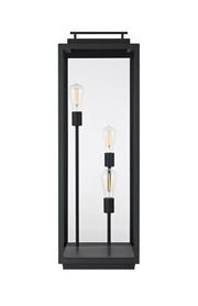 Valentin Large 3-Light Outdoor Post Light in Black