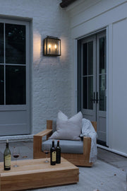 Valentin 2-Light Outdoor Wall Lantern in Black