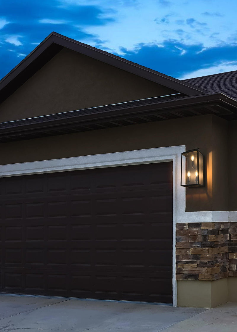 Valentin 3-Light Outdoor Wall Lantern in Black