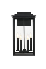 Kaysen 4-Light Outdoor Wall Lantern in Black