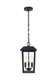Riggs 3-Light Outdoor Lantern Pendant in Black