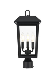 Riggs 3-Light Outdoor Post Light in Black