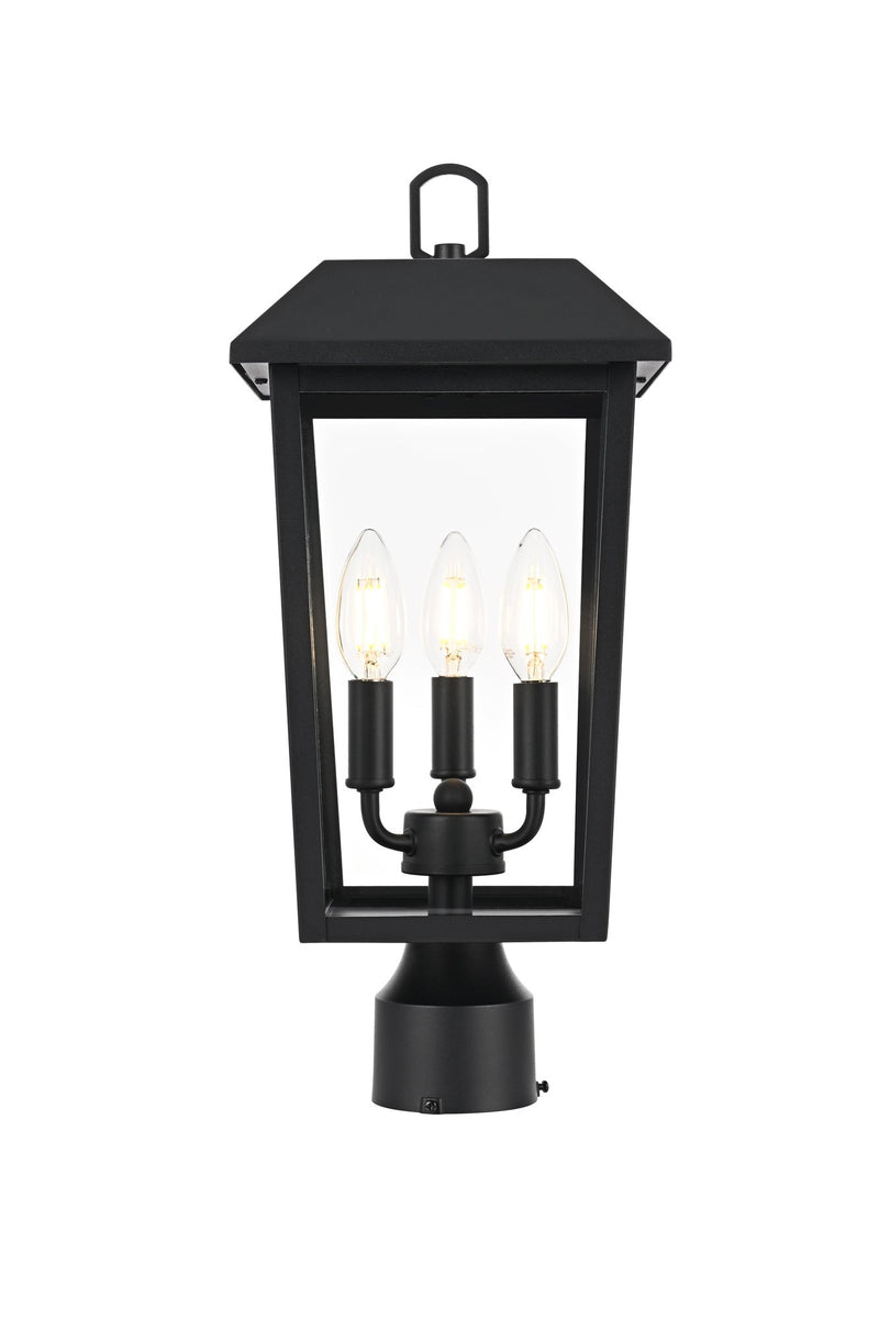 Riggs 3-Light Outdoor Post Light in Black