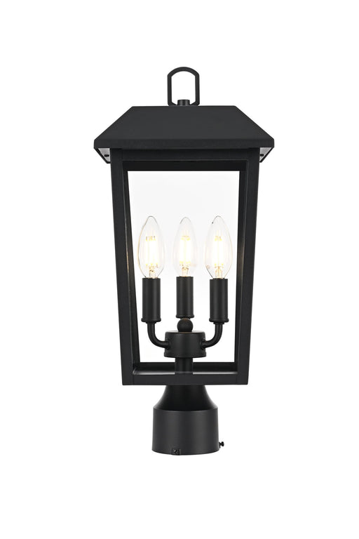 Riggs 3-Light Outdoor Post Light in Black