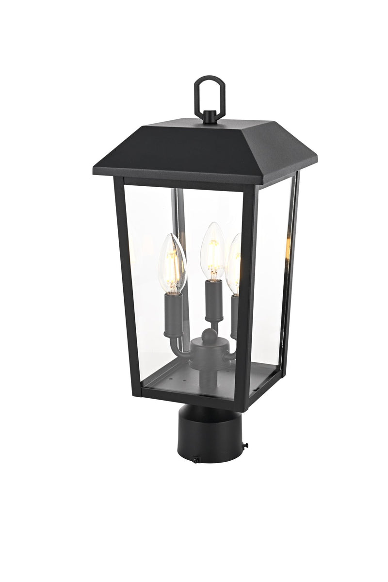 Riggs 3-Light Outdoor Post Light in Black