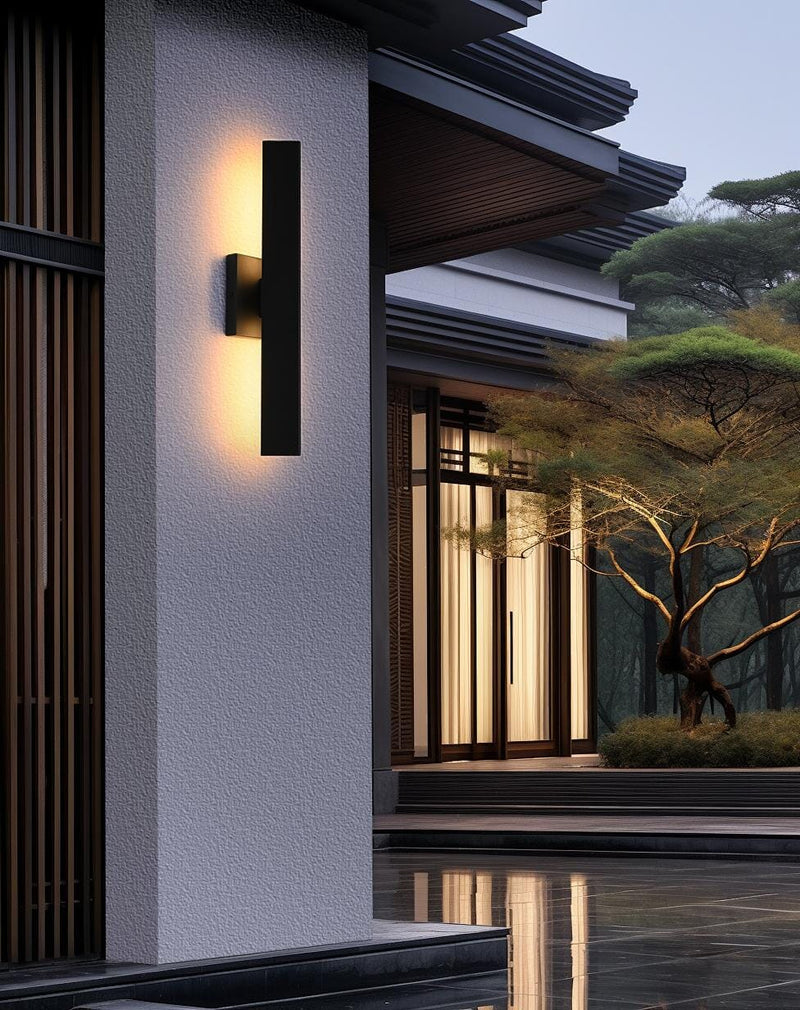 Troy 18" 2-Light Outdoor Wall Sconce in Black
