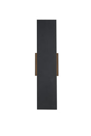 Waylen 2-Light 18" LED Outdoor Wall Sconce in Black