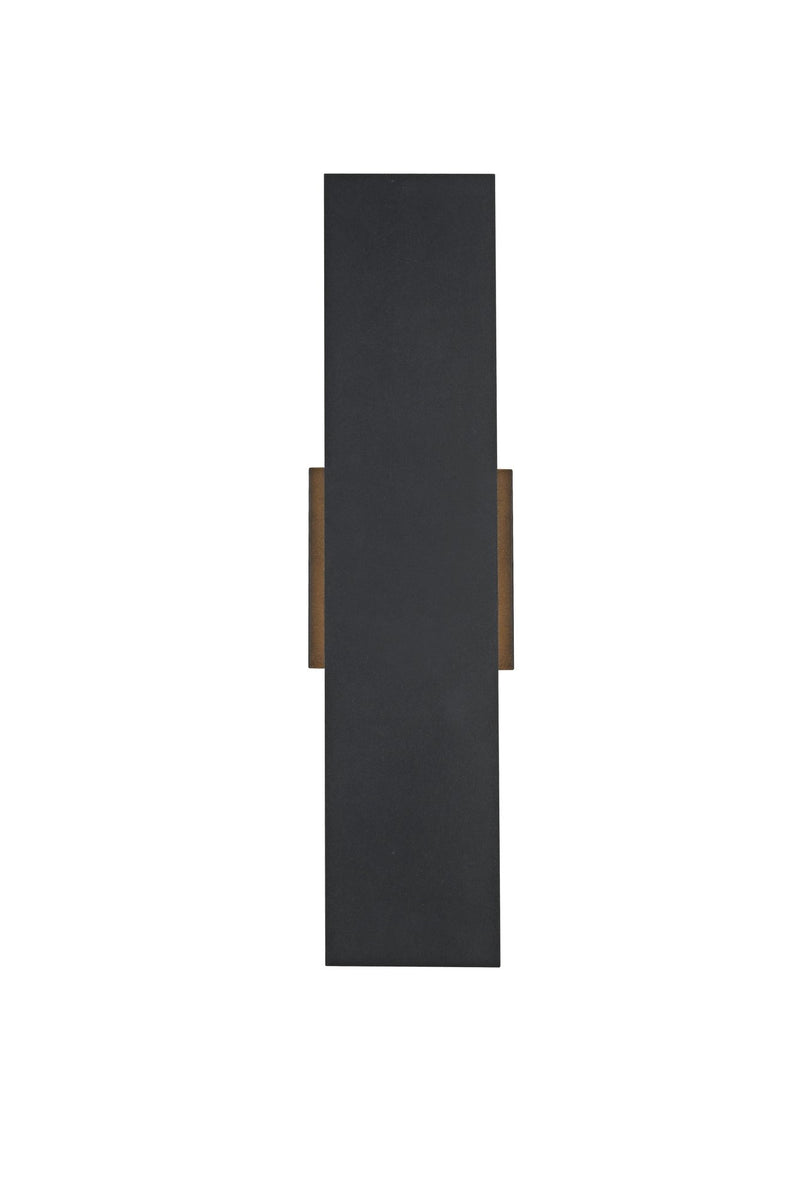 Waylen 2-Light 18" LED Outdoor Wall Sconce in Black