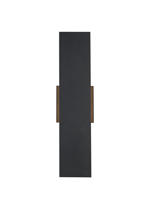 Waylen 2-Light 18" LED Outdoor Wall Sconce in Black
