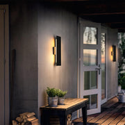 Waylen 2-Light 18" LED Outdoor Wall Sconce in Black