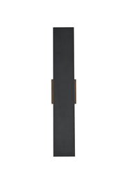 Waylen 2-Light 24" LED Outdoor Wall Sconce in Black