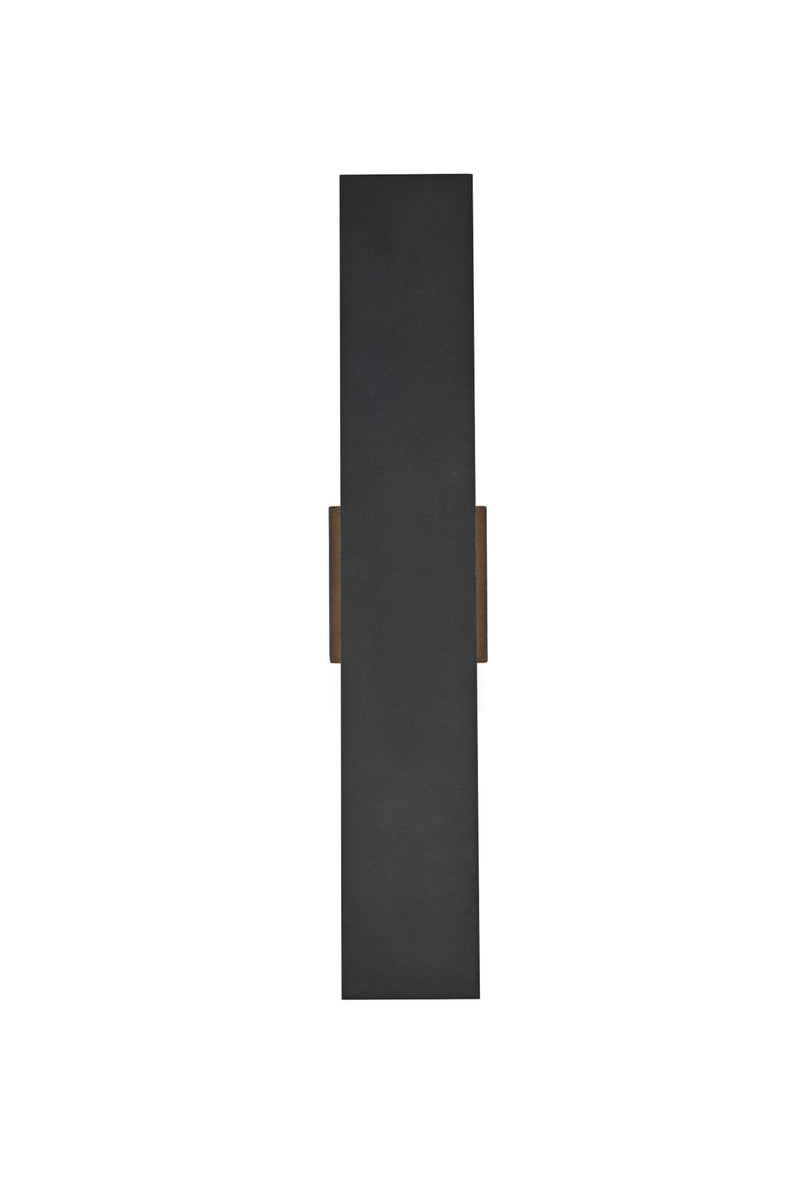 Waylen 2-Light 24" LED Outdoor Wall Sconce in Black