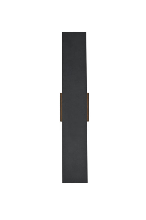 Waylen 2-Light 24" LED Outdoor Wall Sconce in Black