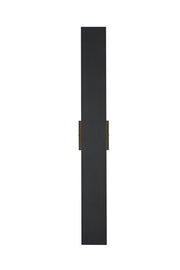 Waylen 2-Light 34" LED Outdoor Wall Sconce in Black