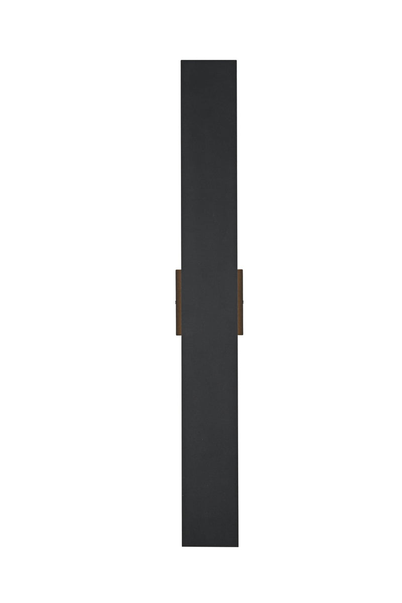 Waylen 2-Light 34" LED Outdoor Wall Sconce in Black