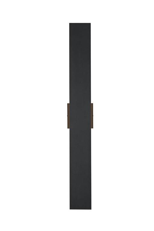 Waylen 2-Light 34" LED Outdoor Wall Sconce in Black