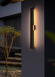 Waylen 2-Light 40" LED Outdoor Wall Sconce in Black