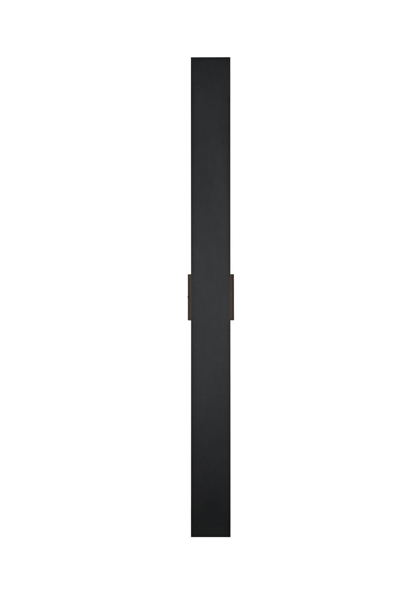 Waylen 2-Light 48" LED Outdoor Wall Sconce in Black