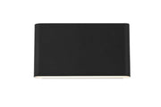 Clyde 2-Light Outdoor Wall Sconce in Black