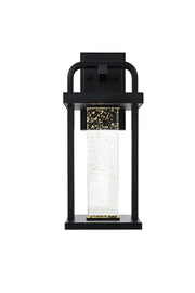 Uriah Outdoor Wall Lantern in Black And Clear