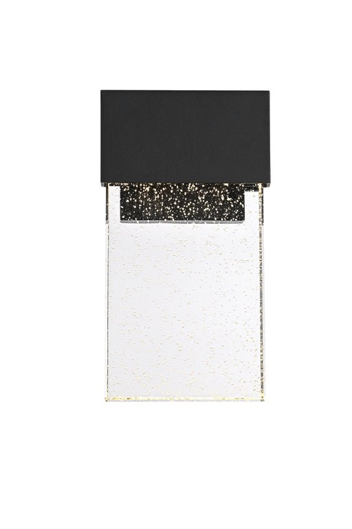 Ronin LED Outdoor Wall Sconce in Black And Clear