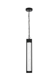 Amaris 23" Outdoor Pendant in Black And Clear