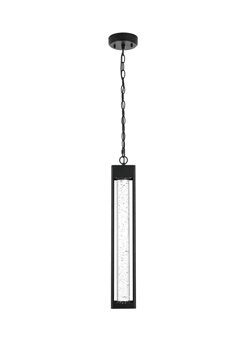 Amaris 23" Outdoor Pendant in Black And Clear